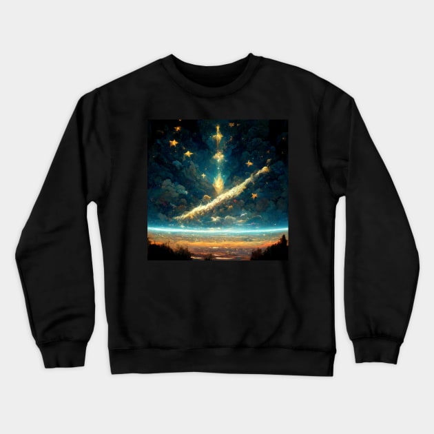 Stars in the Sky - best selling Crewneck Sweatshirt by bayamba